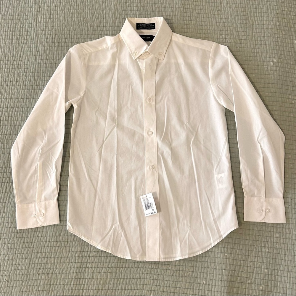 NWT Arrow White Boys Button Down